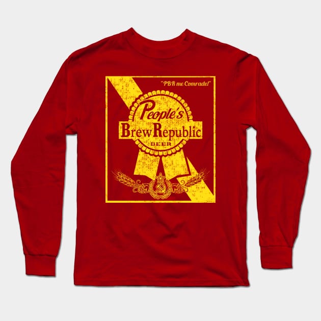 PBR me Comrade Long Sleeve T-Shirt by Axton Kahler Art